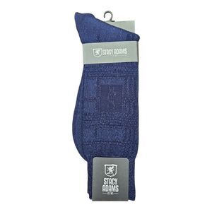MEN'S STACY ADAMS SILKY DRESS SOCKS. BASIC COLORS. NAVY.